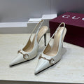 Gucci Women's Pointed-toe Slingback High Heels Shoes 9.5cm G86237 - Euro 35=US 4 - View 1