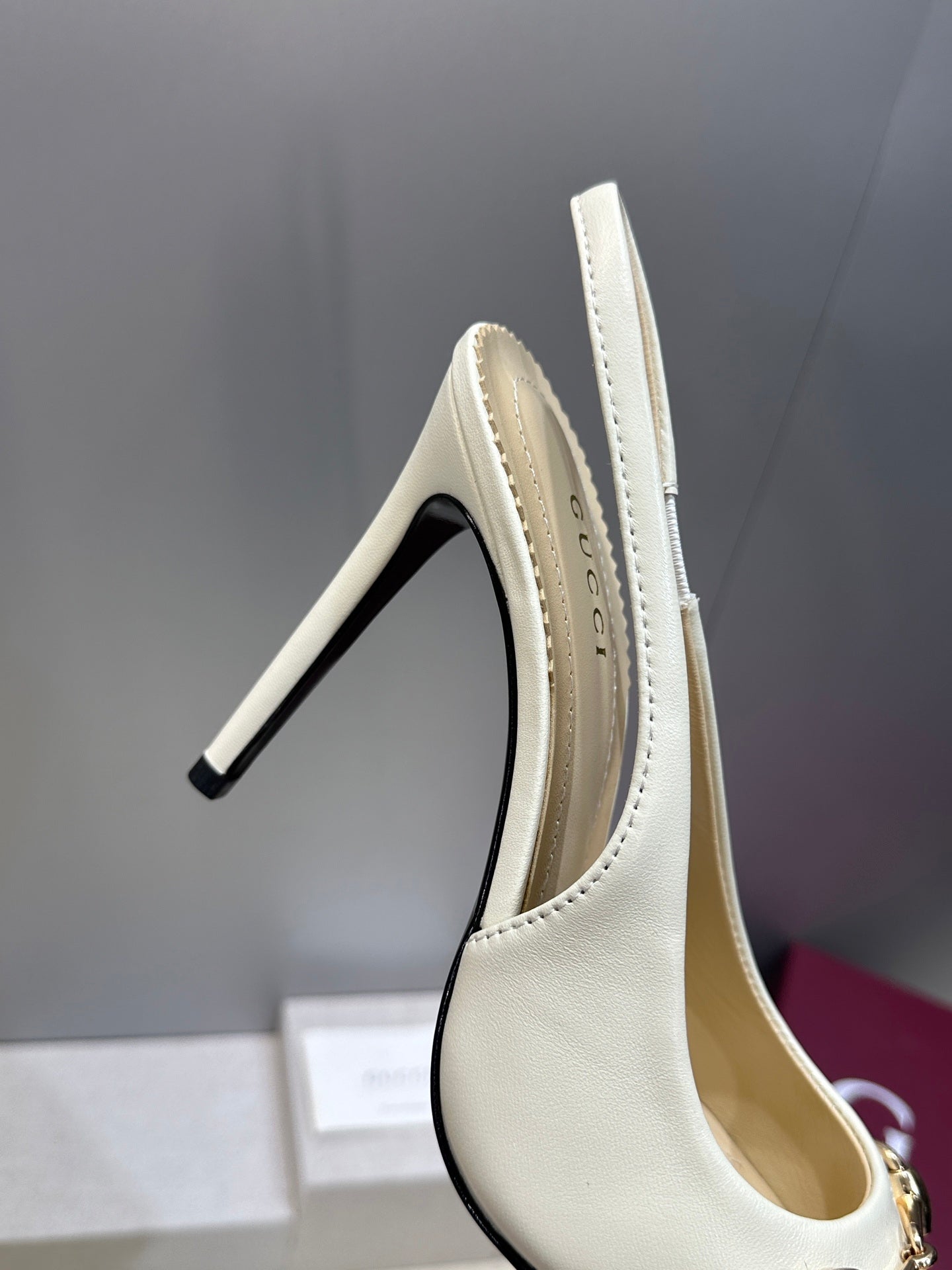 Gucci Women's Pointed-toe Slingback High Heels Shoes 9.5cm G86237 - Euro 35=US 4 - View 7