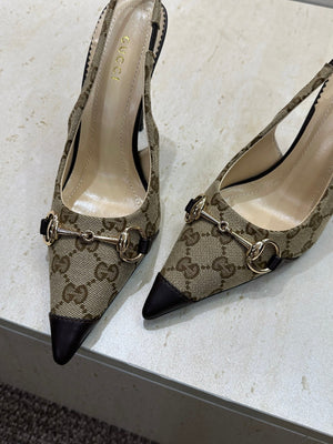 Gucci Women's Pointed-toe Slingback High Heels Shoes 9.5cm G86239 - Euro 35=US 4 - View 7
