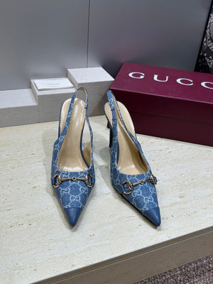 Gucci Women's Pointed-toe Slingback High Heels Shoes 9.5cm G86240 - Euro 35=US 4 - View 2