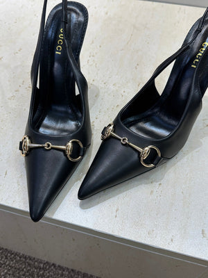 Gucci Women's Pointed-toe Slingback High Heels Shoes 9.5cm G86241 - Euro 35=US 4 - View 7