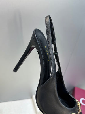 Gucci Women's Pointed-toe Slingback High Heels Shoes 9.5cm G86241 - Euro 35=US 4 - View 8