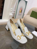 Gucci Women's Pump With Horsebit 81152 White - luxibagsmall
