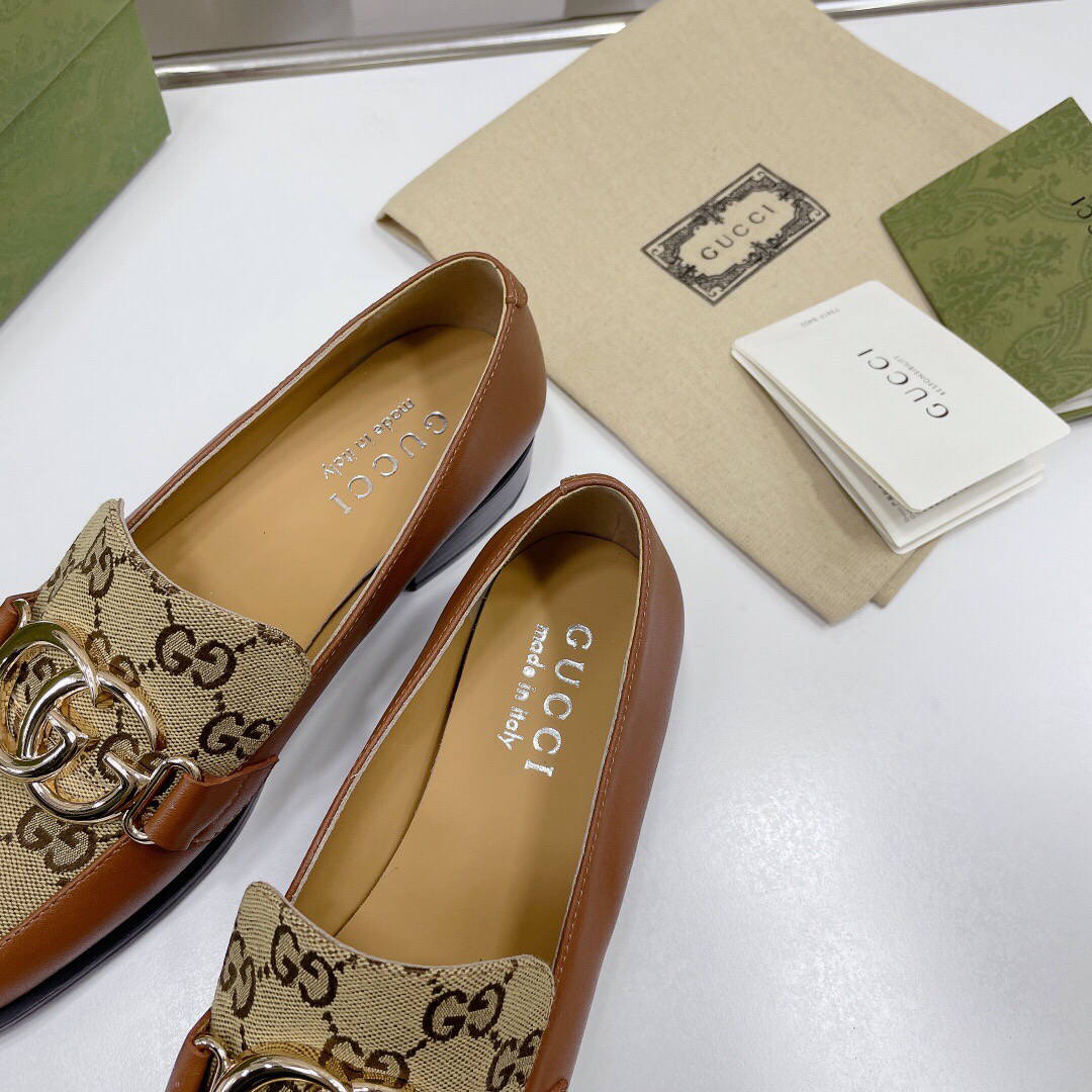 Gucci Women's Shoes Gucci Designer Loafers Heel 30mm G81248