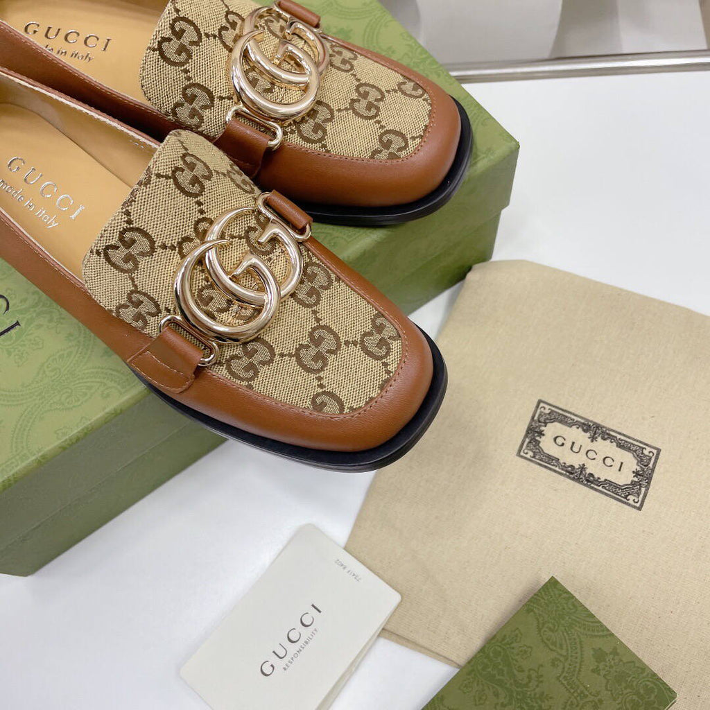 Gucci Women's Shoes Gucci Designer Loafers Heel 30mm G81248