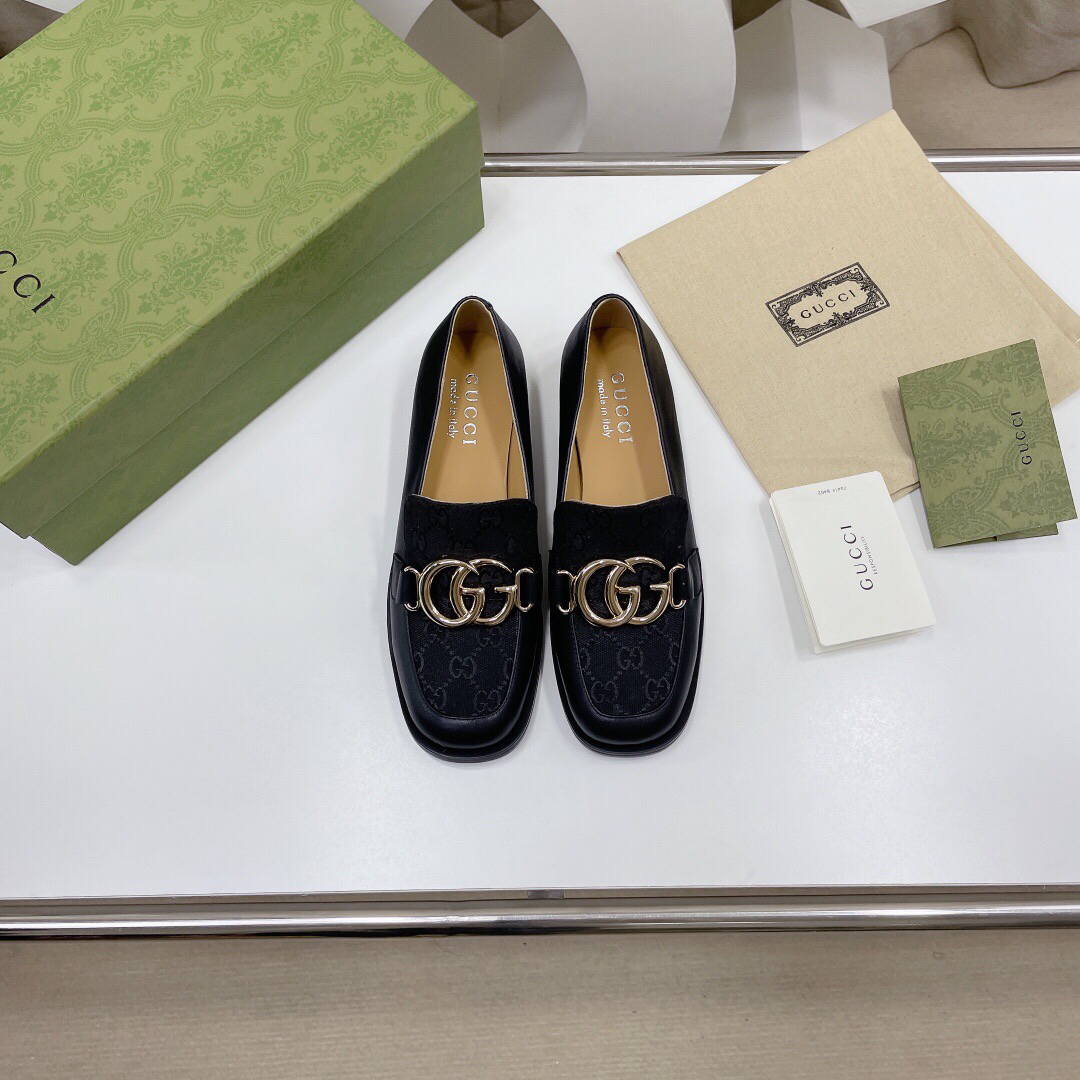 Gucci Women's Shoes Gucci Designer Loafers Heel 30mm G81249