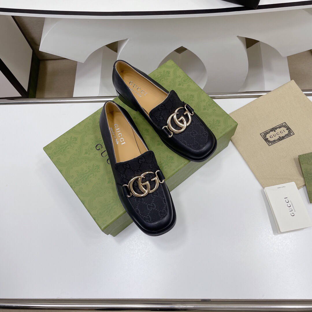 Gucci Women's Shoes Gucci Designer Loafers Heel 30mm G81249