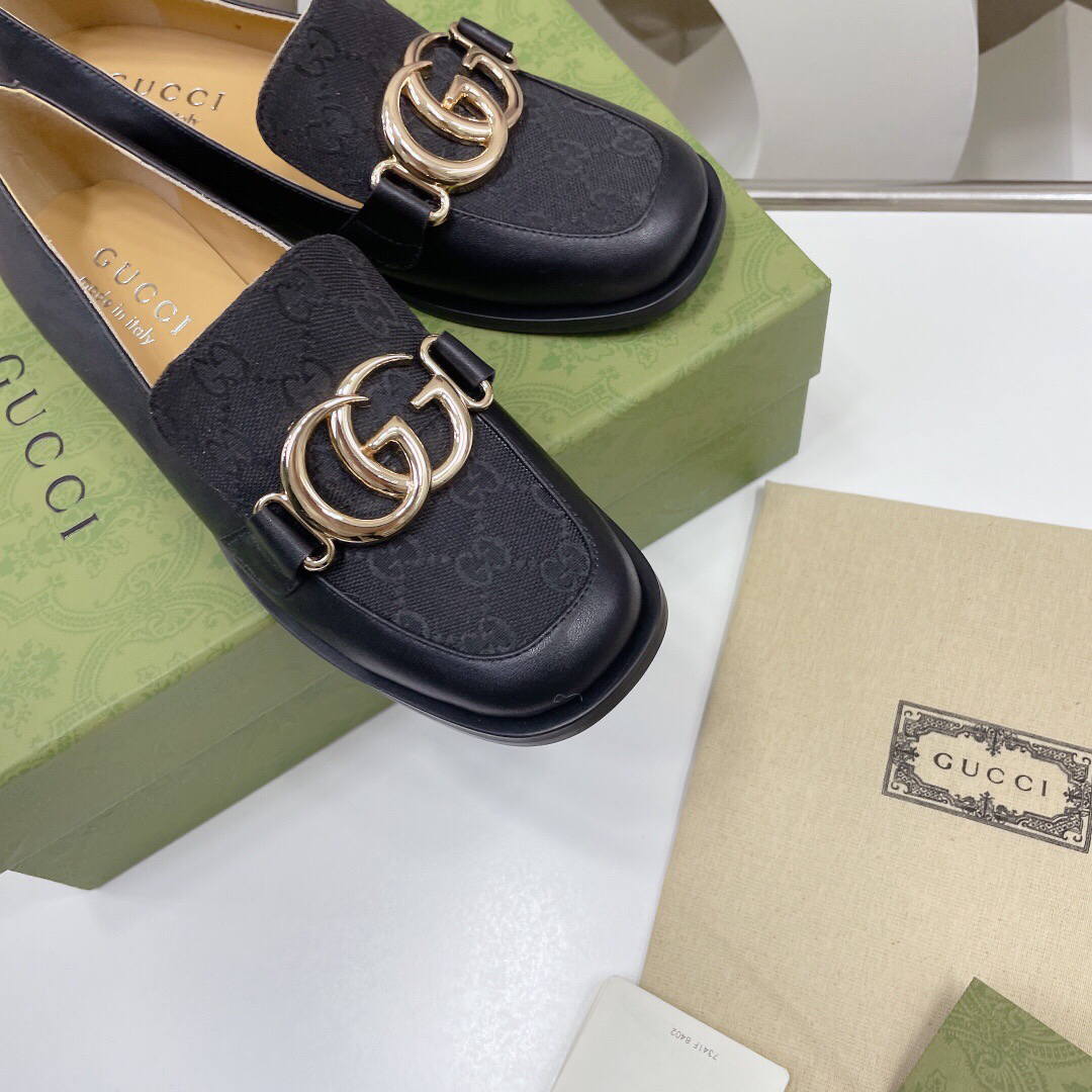 Gucci Women's Shoes Gucci Designer Loafers Heel 30mm G81249