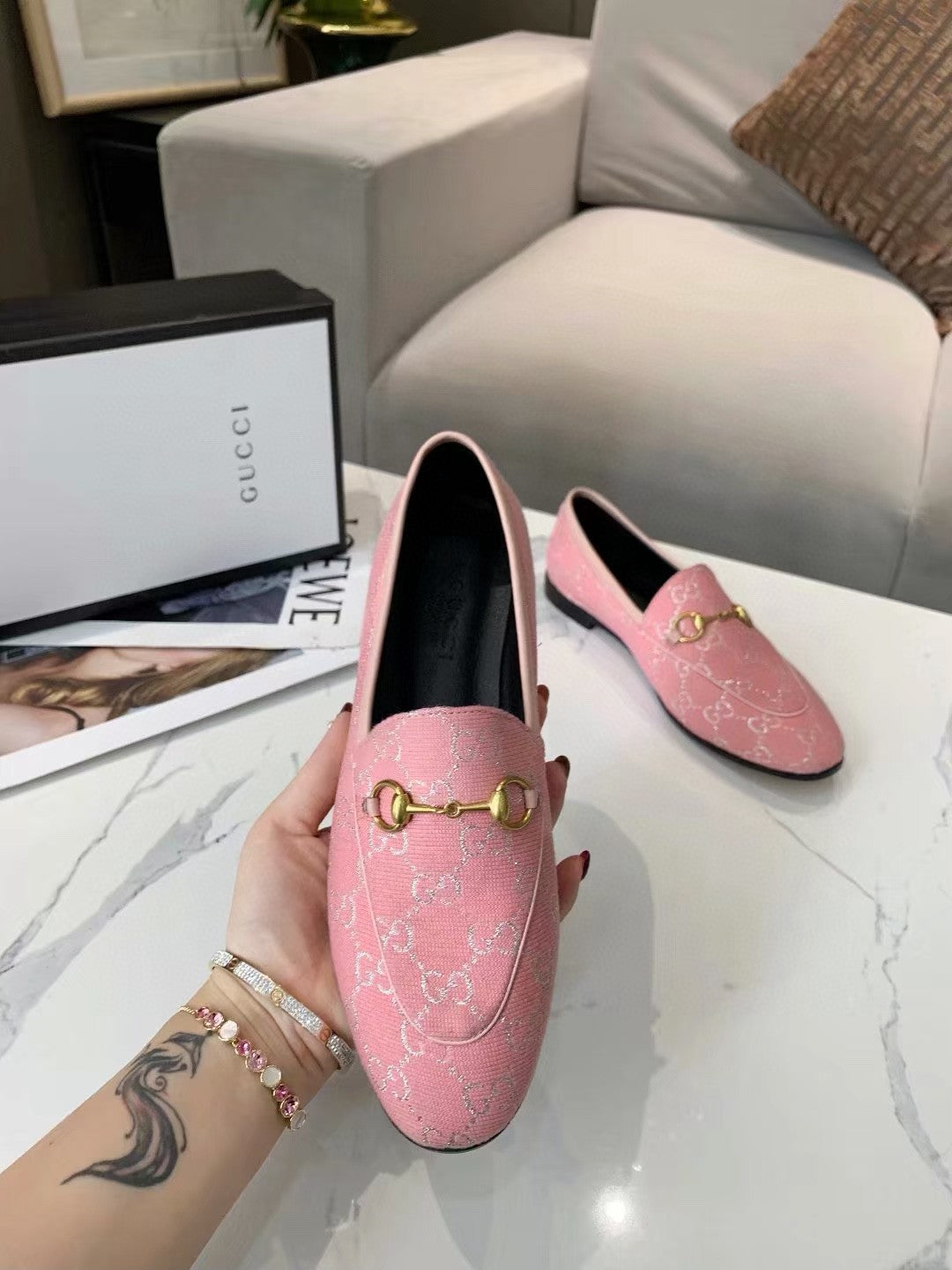 Gucci Women's Shoes Gucci Designer Loafers G81250
