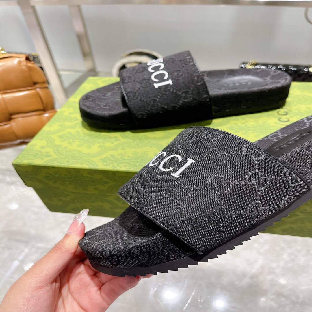 Gucci Women Men Slippers Designer Gucci Sandals Flats Shoes G81274