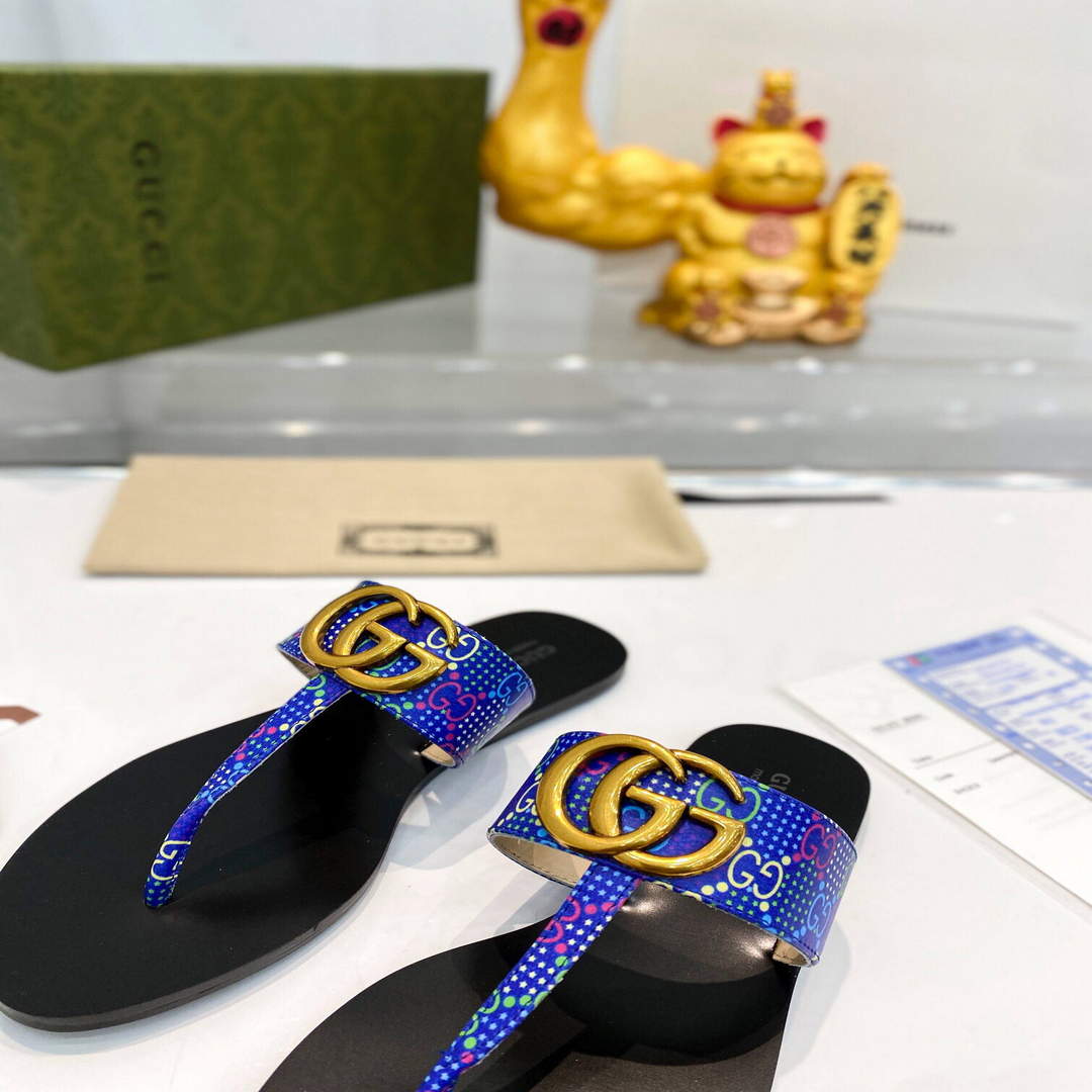 Gucci Women Men Slippers Designer Gucci Sandals Flats Shoes G81278