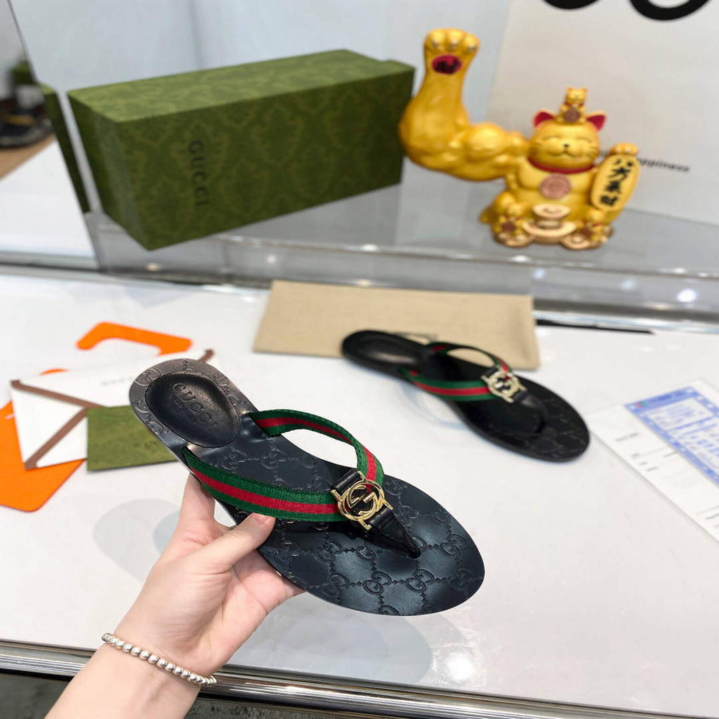 Gucci Women Men Slippers Designer Gucci Sandals Flats Shoes G81279