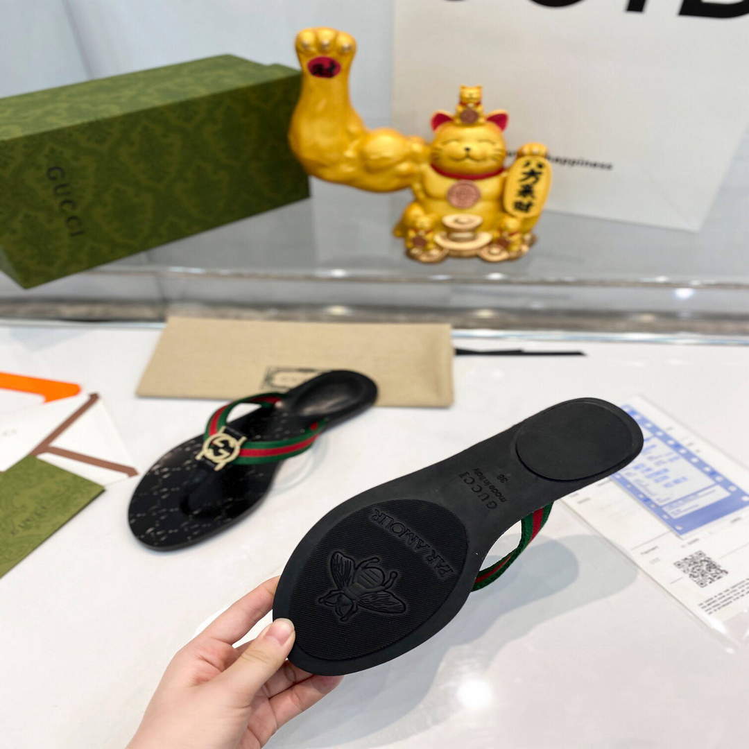 Gucci Women Men Slippers Designer Gucci Sandals Flats Shoes G81279