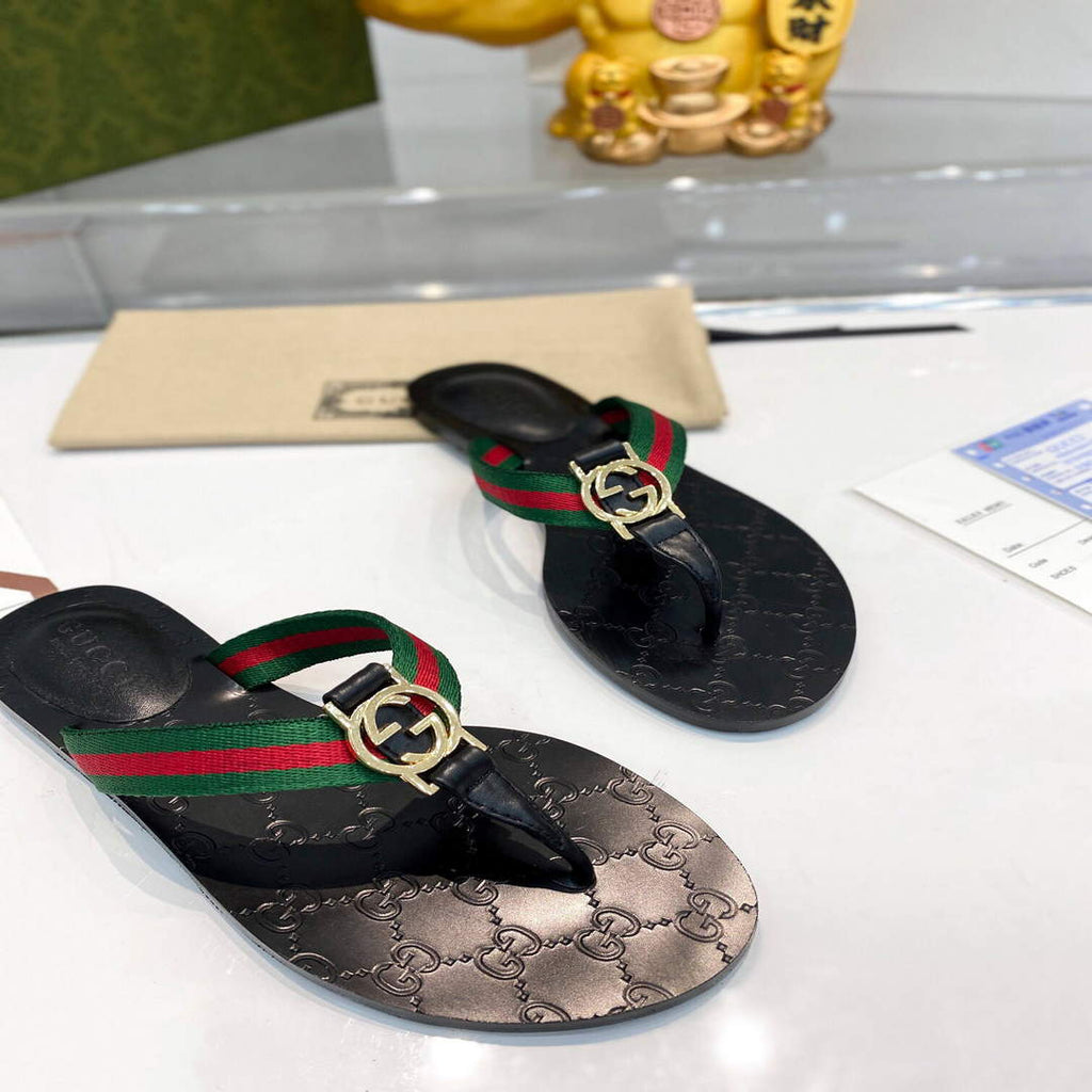 Gucci Women Men Slippers Designer Gucci Sandals Flats Shoes G81279
