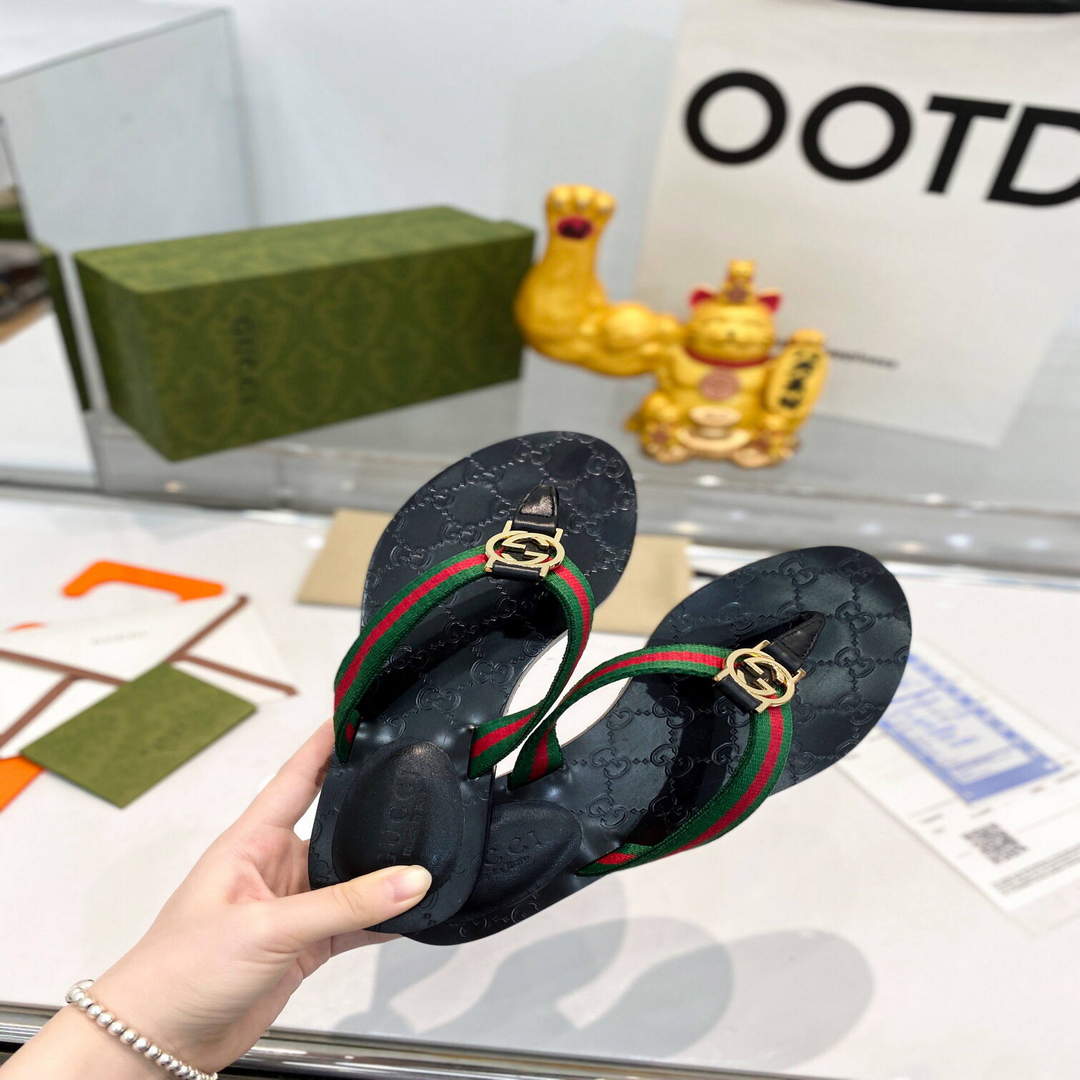 Gucci Women Men Slippers Designer Gucci Sandals Flats Shoes G81279