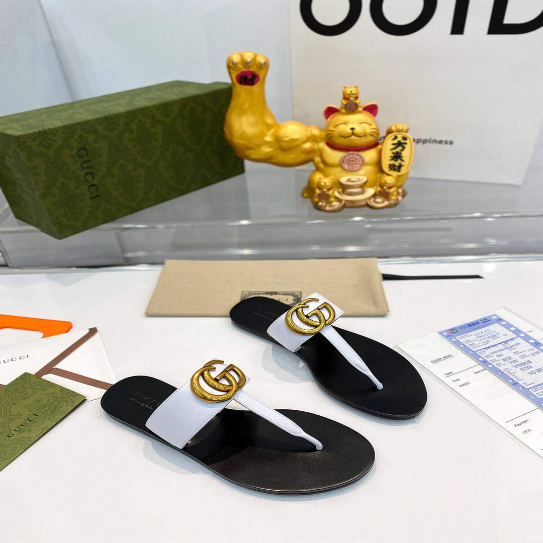 Gucci Women Men Slippers Designer Gucci Sandals Flats Shoes G81281