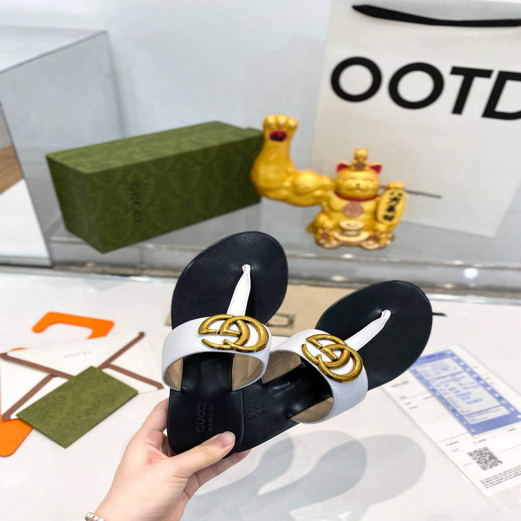 Gucci Women Men Slippers Designer Gucci Sandals Flats Shoes G81281