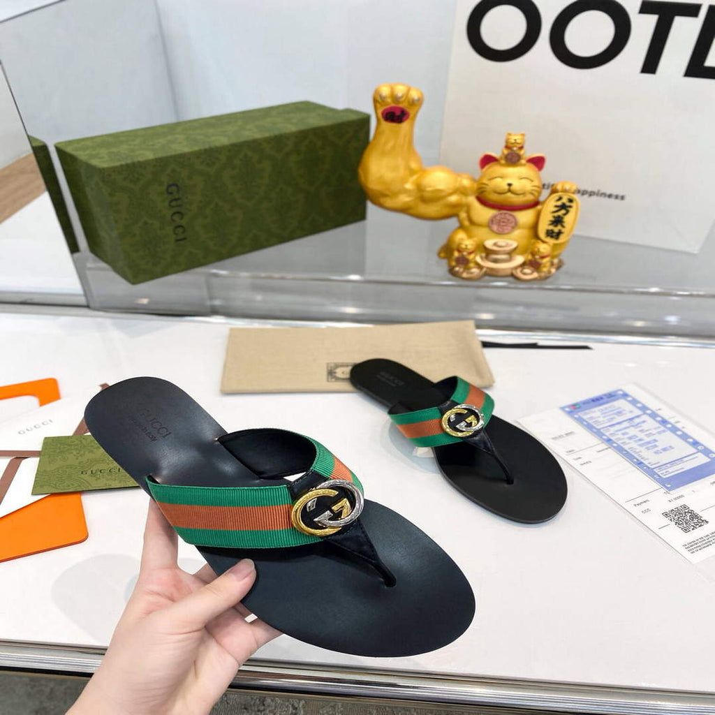 Gucci Women Men Slippers Designer Gucci Sandals Flats Shoes G81282