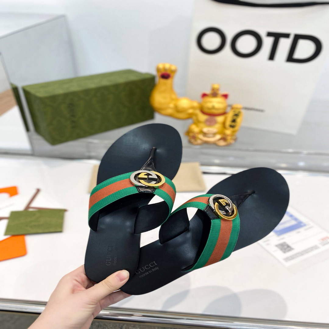 Gucci Women Men Slippers Designer Gucci Sandals Flats Shoes G81282