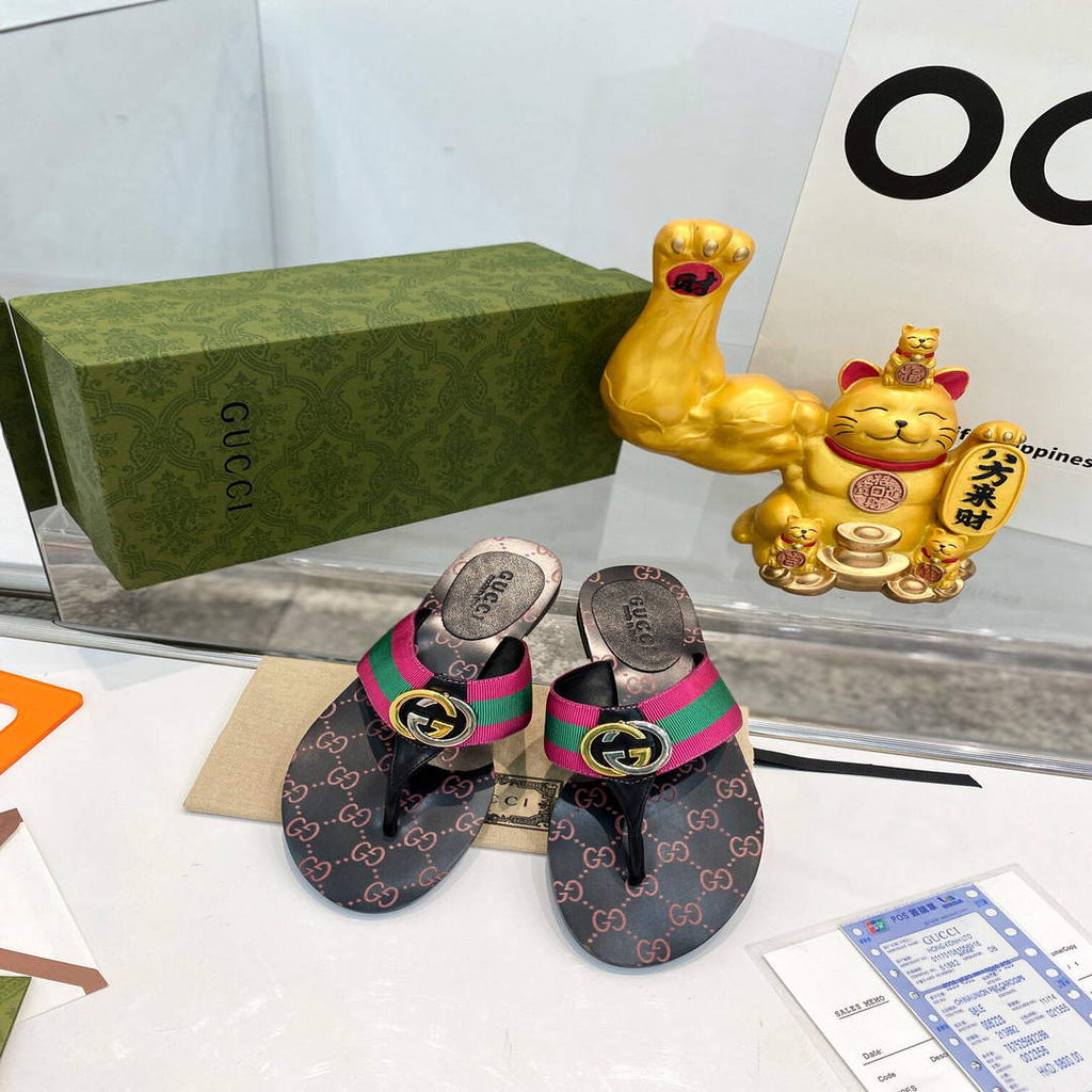 Gucci Women Men Slippers Designer Gucci Sandals Flats Shoes G81283