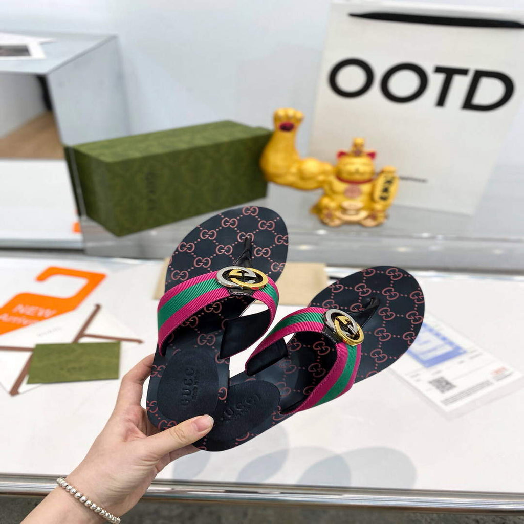 Gucci Women Men Slippers Designer Gucci Sandals Flats Shoes G81283