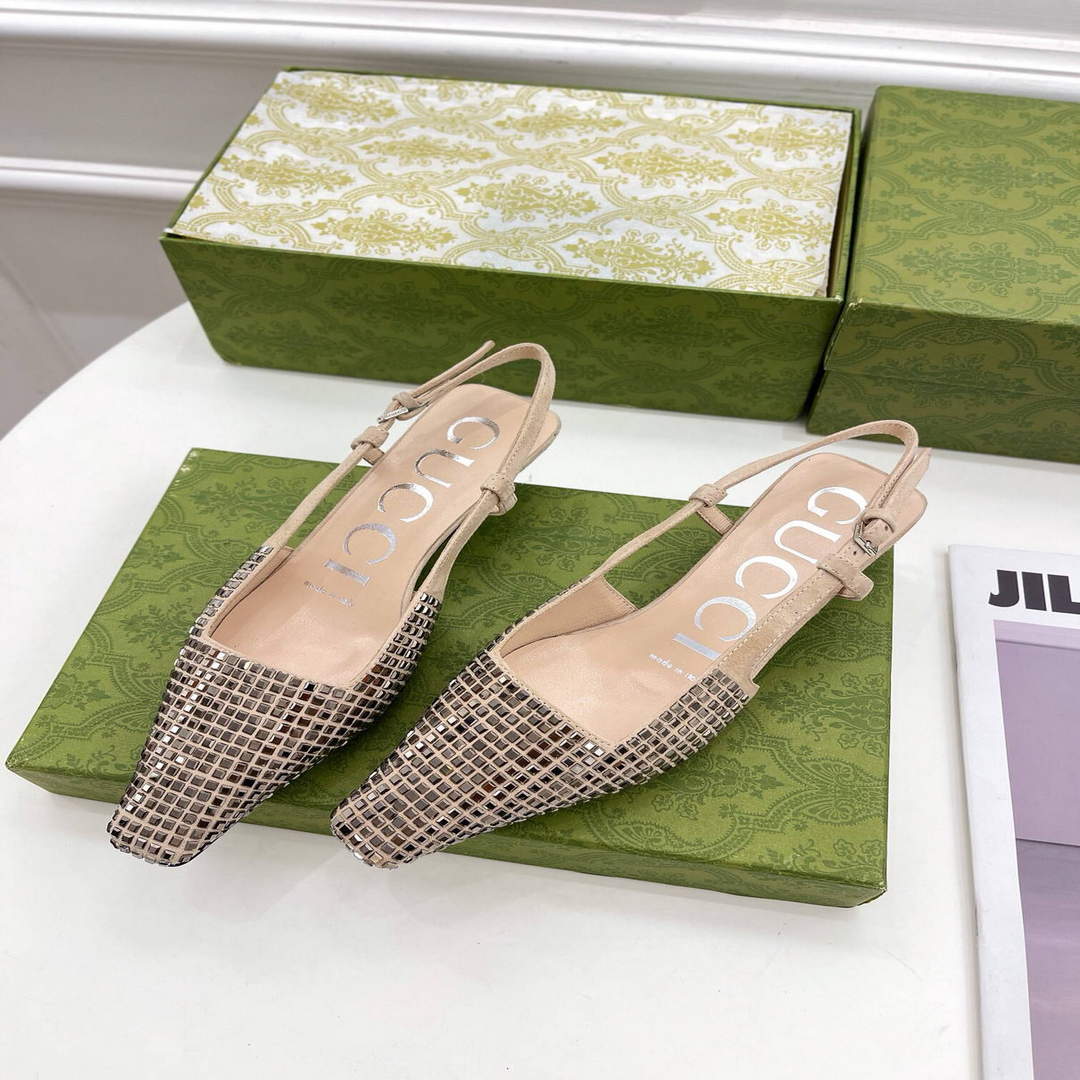 Gucci Women's Slippers Designer Gucci Sandals Flats Shoes G81256