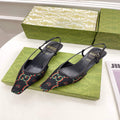 Gucci Women's Slippers Designer Gucci Sandals Flats Shoes G81258