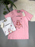 Gucci Women's T-Shirts Designer Gucci Clothing Pink 38093