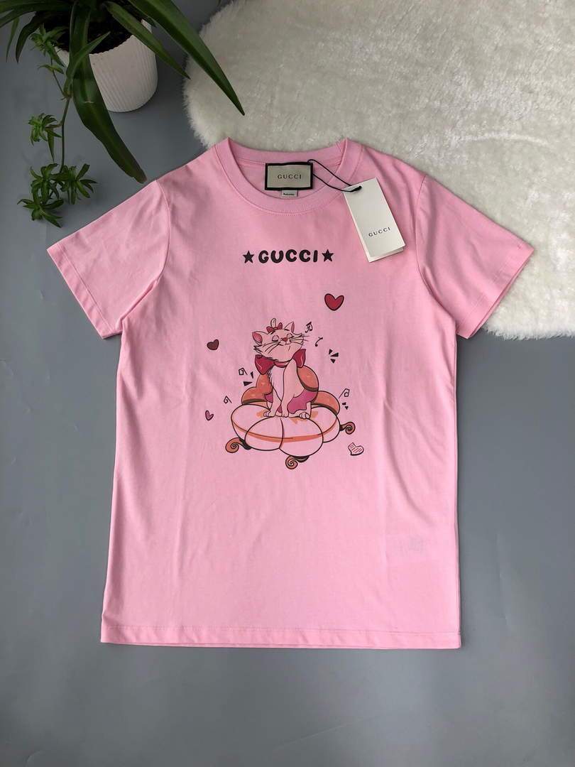 Gucci Women's T-Shirts Designer Gucci Clothing Pink 38093