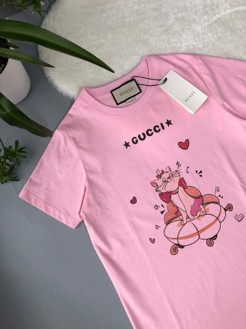 Gucci Women's T-Shirts Designer Gucci Clothing Pink 38093