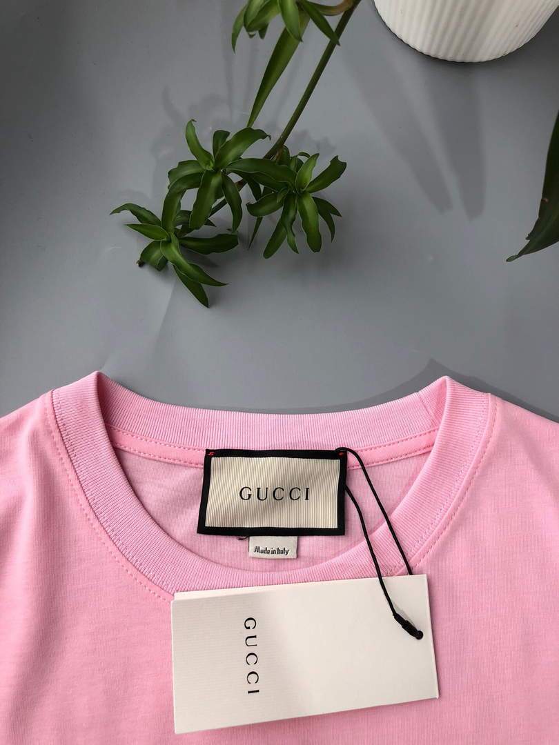 Gucci Women's T-Shirts Designer Gucci Clothing Pink 38093