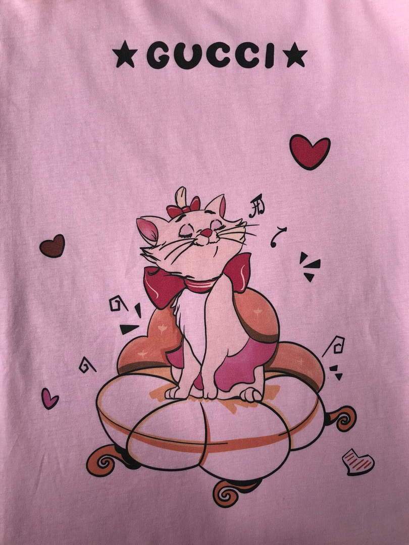 Gucci Women's T-Shirts Designer Gucci Clothing Pink 38093