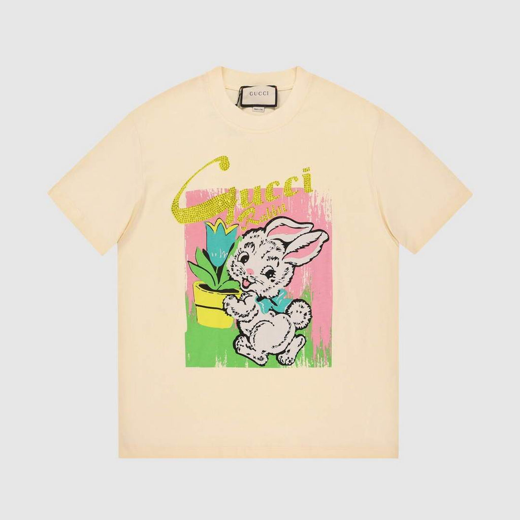 Gucci Women's T-Shirts Designer Gucci Clothing Apricot 38094