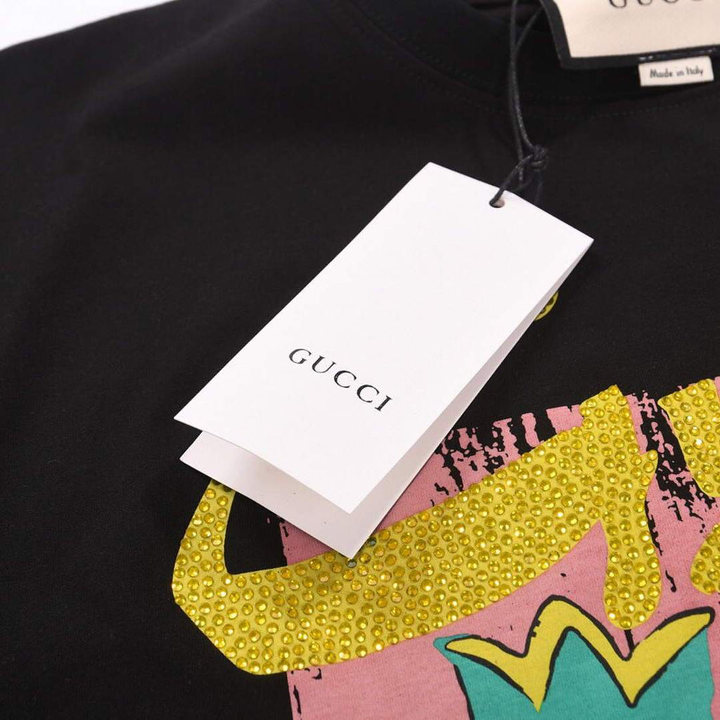 Gucci Women's T-Shirts Designer Gucci Clothing Black 38094