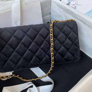 Chanel AP3363 Flap Baguette Bag Velvet Black - Default Title - View 2