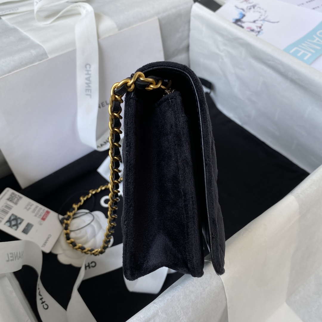 Chanel AP3363 Flap Baguette Bag Velvet Black - Default Title - View 5