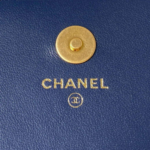 Chanel AP3363 Flap Baguette Bag Velvet Navy Blue - Default Title - View 8
