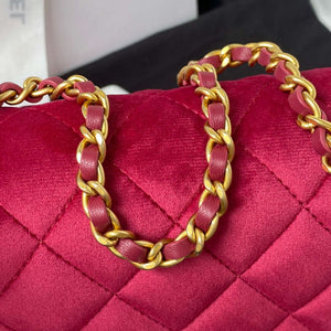 Chanel AP3363 Flap Baguette Bag Velvet Wine Red - Default Title - View 4