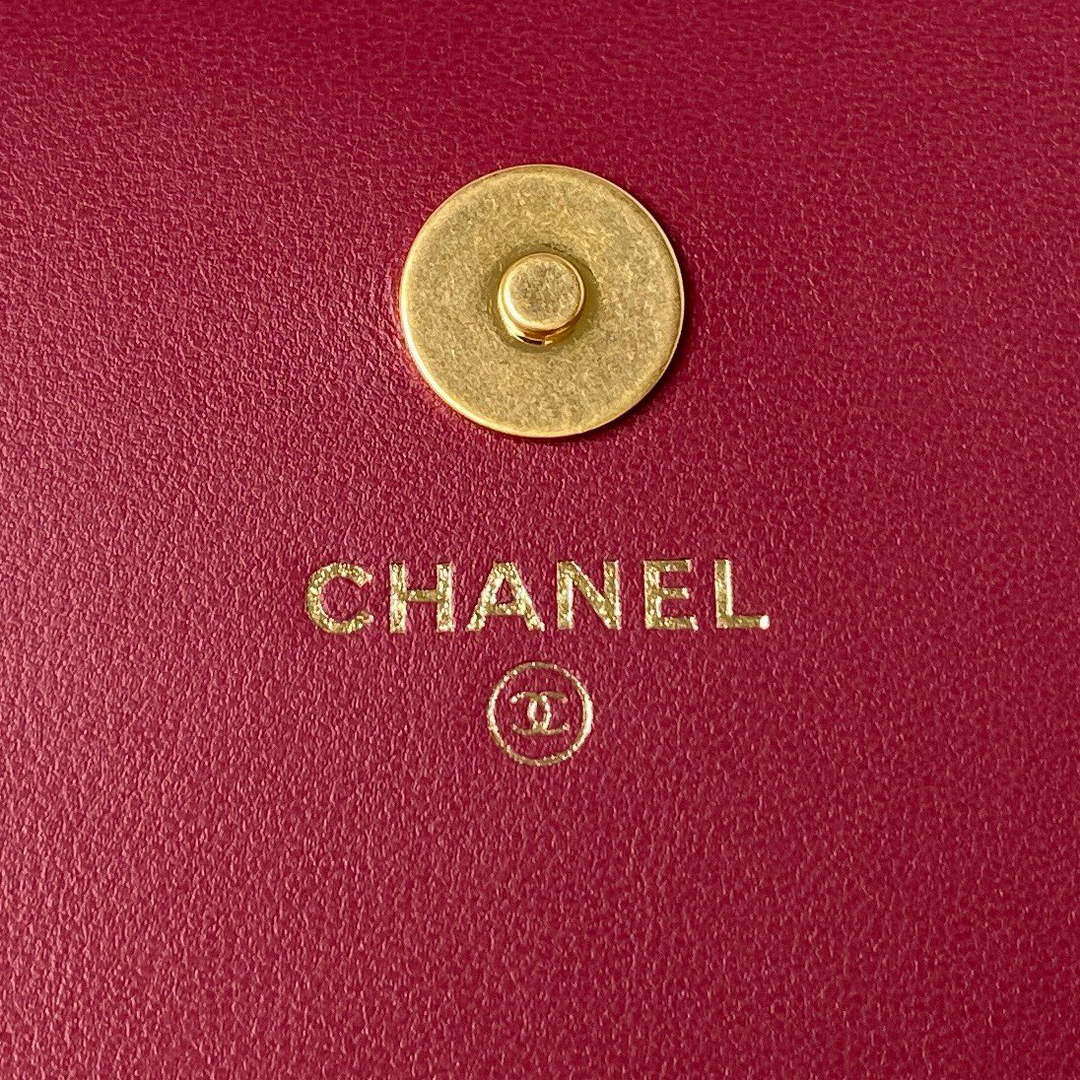 Chanel AP3363 Flap Baguette Bag Velvet Wine Red - Default Title - View 9