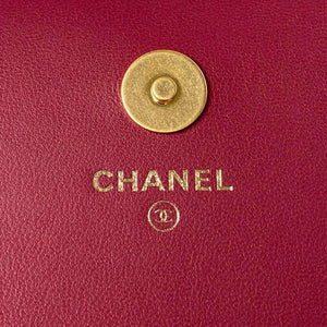 Chanel AP3363 Flap Baguette Bag Velvet Wine Red - Default Title - View 9