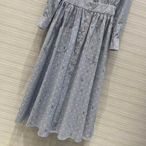 Chanel P73610 Women's Fashion Clothing Striped Dress C58709 - 36 - View 6