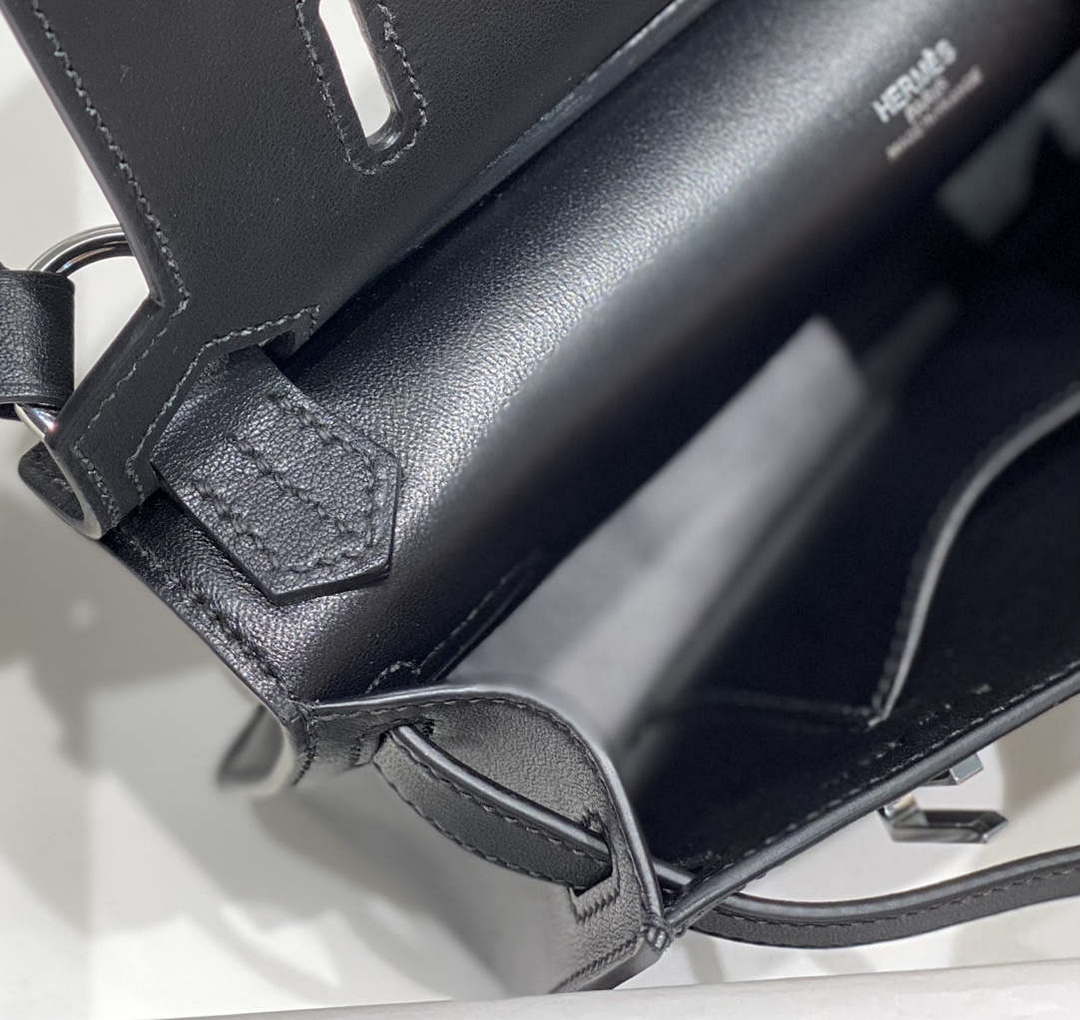 Hermes 316413 Jyspiere Leather Hermes bags Black H900915 - Default Title - View 8