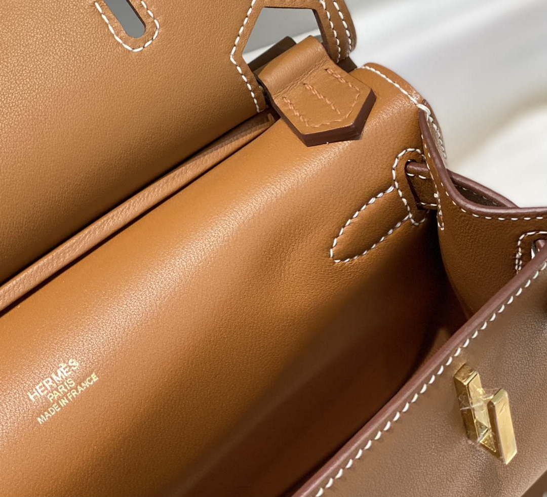 Hermes 316413 Jyspiere Leather Hermes bags Brown H900921 - Default Title - View 7