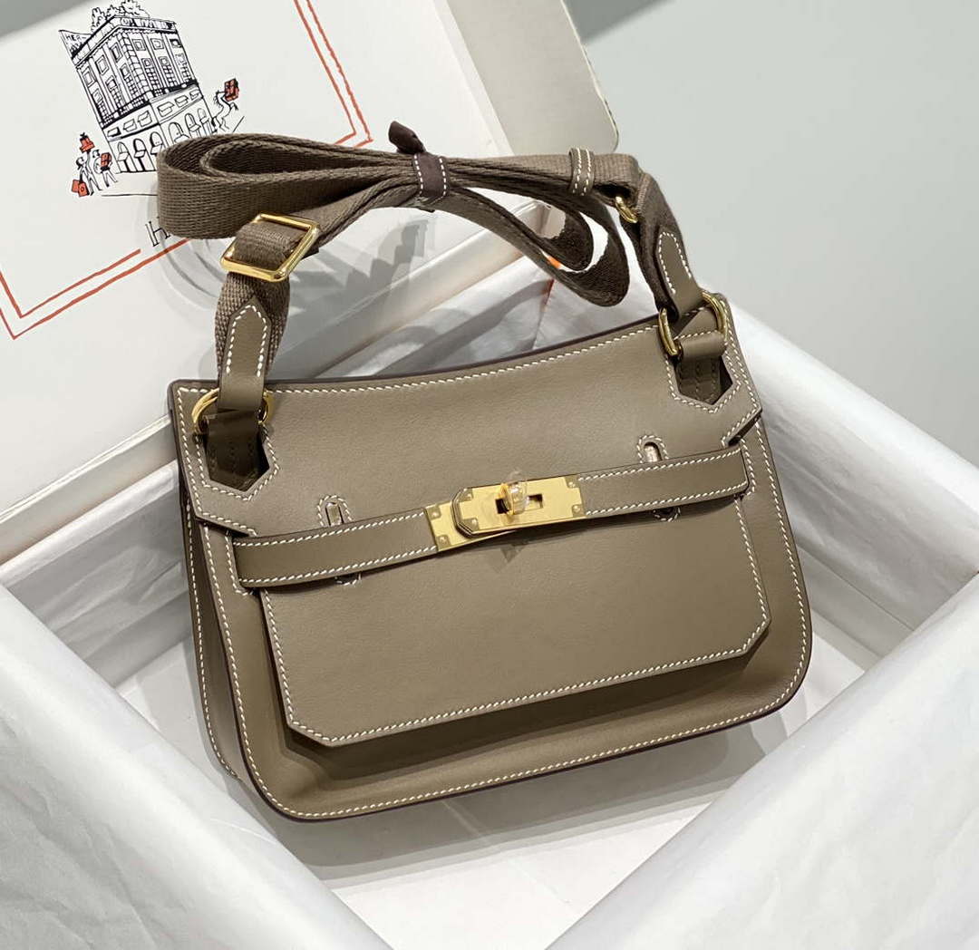 Hermes 316413 Jyspiere Leather Hermes bags Elephant gray H900912 - Default Title - View 1