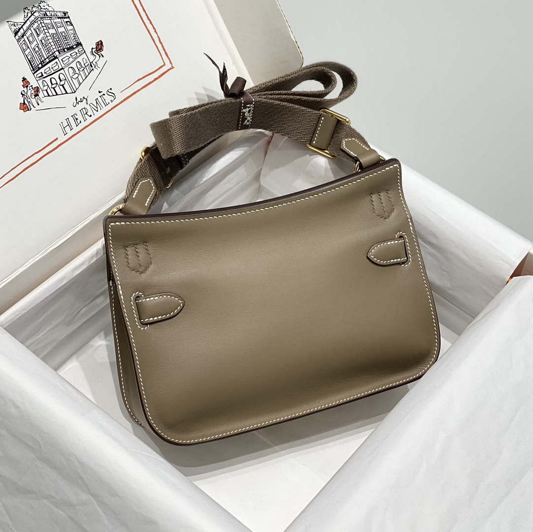 Hermes 316413 Jyspiere Leather Hermes bags Elephant gray H900912
