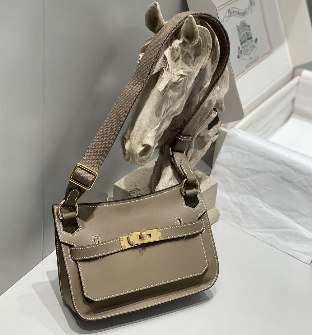 Hermes 316413 Jyspiere Leather Hermes bags Elephant gray H900912 - Default Title - View 3