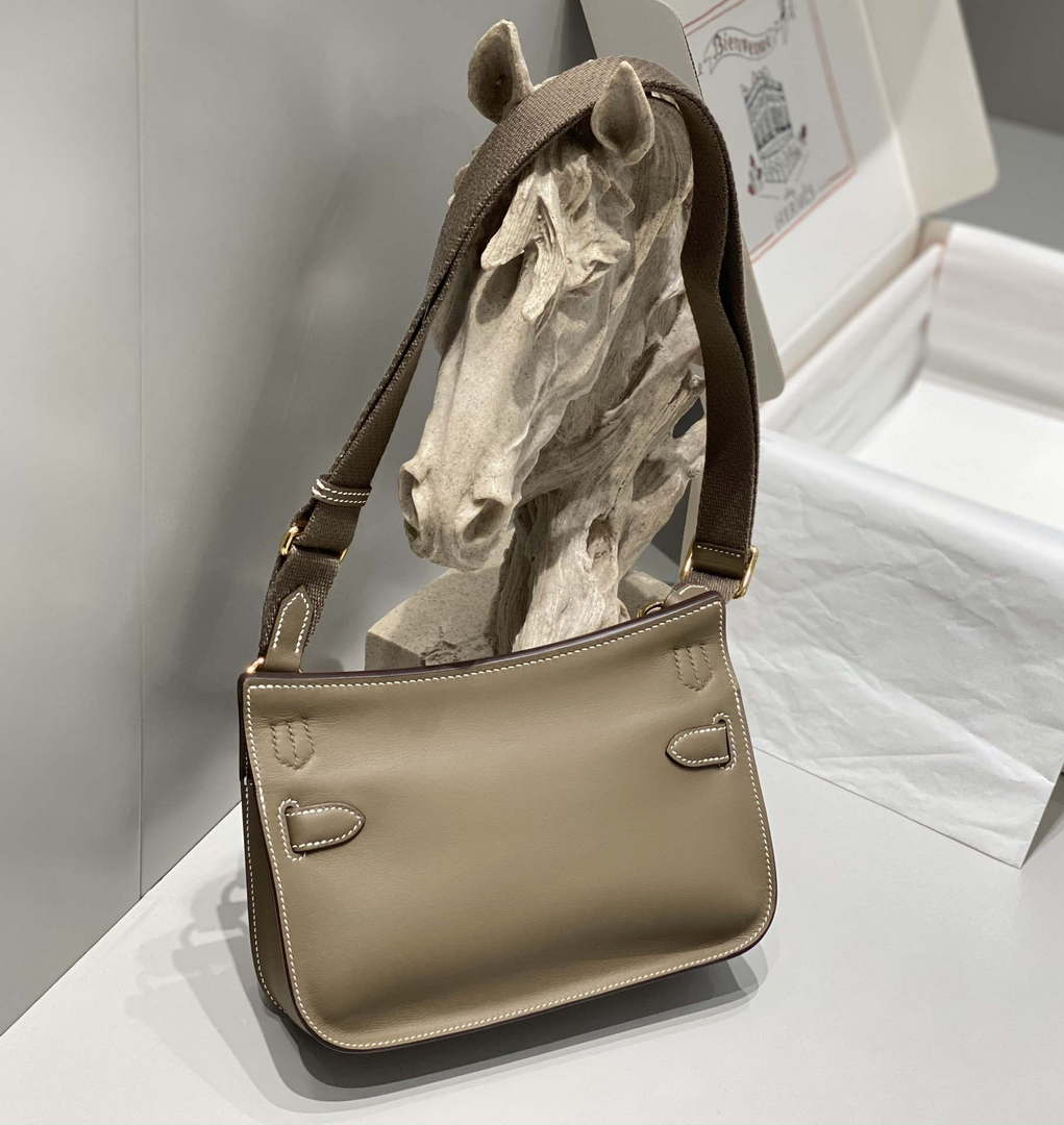 Hermes 316413 Jyspiere Leather Hermes bags Elephant gray H900912