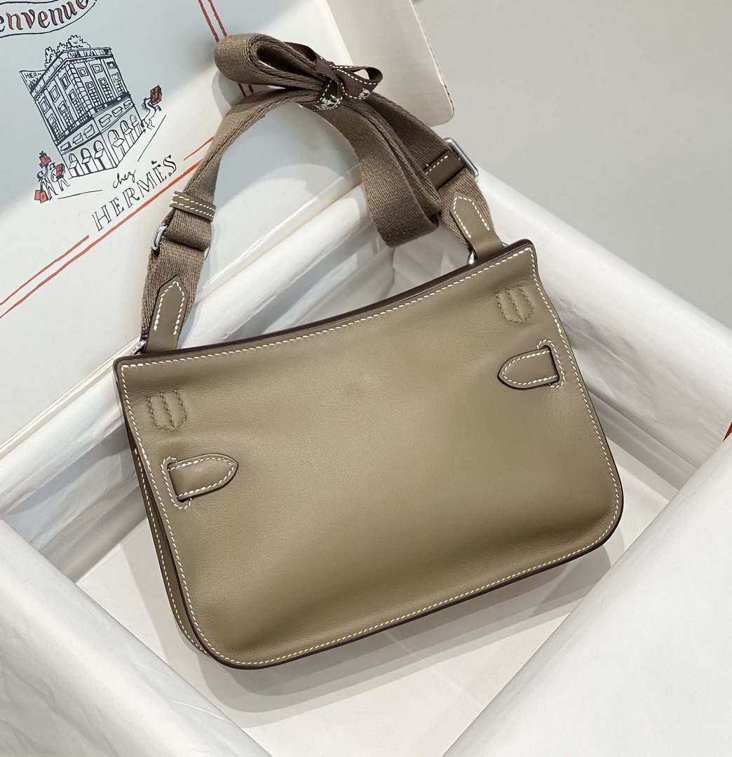 Hermes 316413 Jyspiere Leather Hermes bags Elephant gray H900913