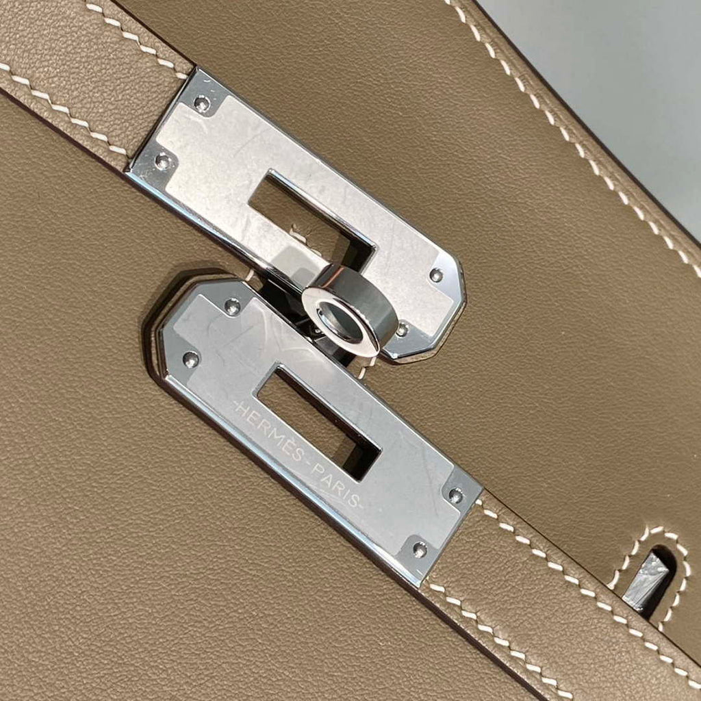 Hermes 316413 Jyspiere Leather Hermes bags Elephant gray H900913