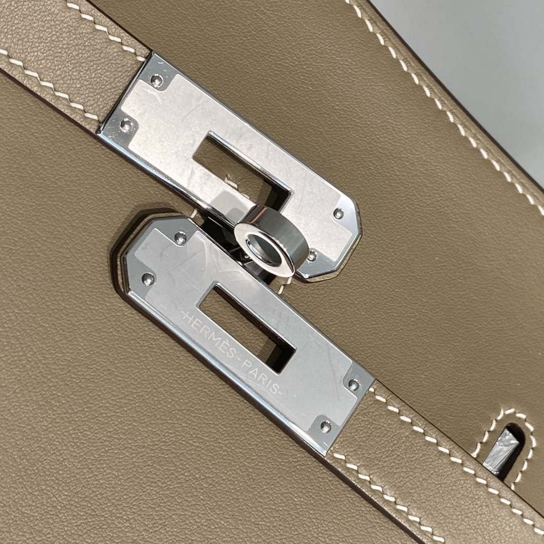 Hermes 316413 Jyspiere Leather Hermes bags Elephant gray H900913
